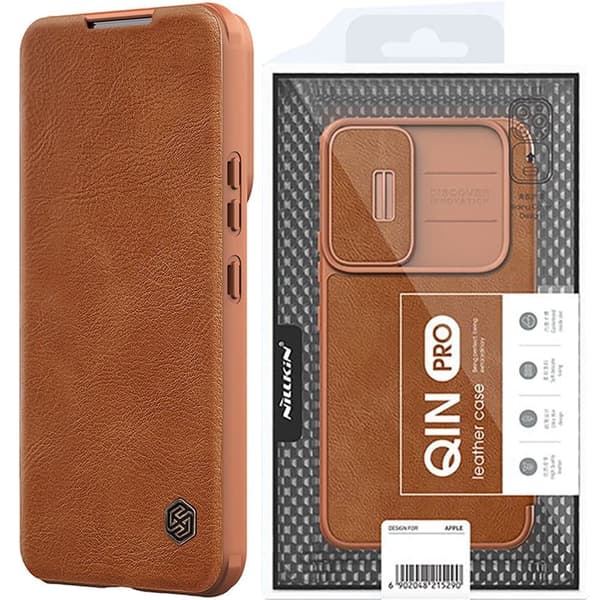Nillkin Qin Leather Pro Case Case for Samsung Galaxy S22+ (S22 Plus) kamerabeskyttelsesveske.