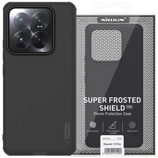 Nillkin Super Frosted Shield Pro Forsterket Veske til Xiaomi 14 Pro - Svart