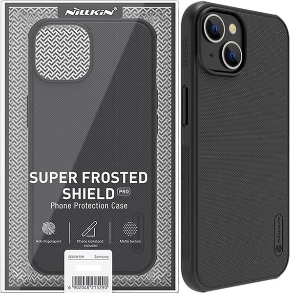 Nillkin Super Frosted Shield Pro beskyttelsesdeksel til iPhone 14 Plus bakdeksel svart
