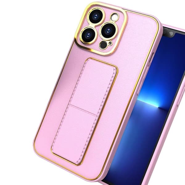 Nytt Kickstand-deksel til iPhone 12 med stativ, rosa