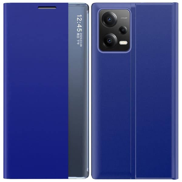 Nytt søvndeksel til Xiaomi Redmi Note 12 Pro+ med klaffholder, blå