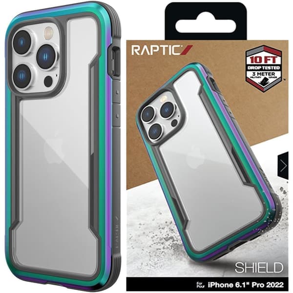 Raptic X-Doria Shield-deksel til iPhone 14 Pro, opalt pansret deksel