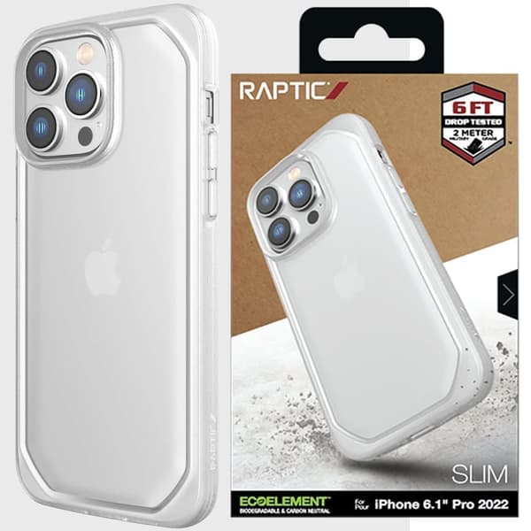 Det gjennomsiktige bakdekselet til Raptic X-Doria Slim Case iPhone 14 Pro Max-dekselet