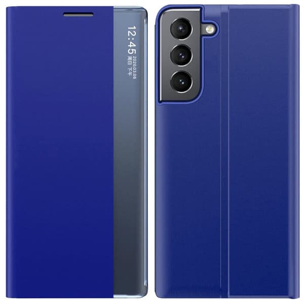 Nytt Sleep Case for Samsung Galaxy A54 5G med klaffholder i blått
