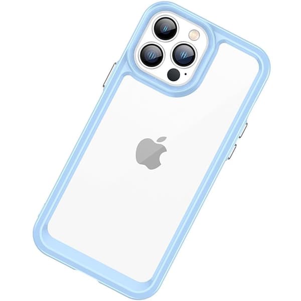 Outer Space Case-deksel til iPhone 12 Pro Max, hardt deksel med gelramme, blå