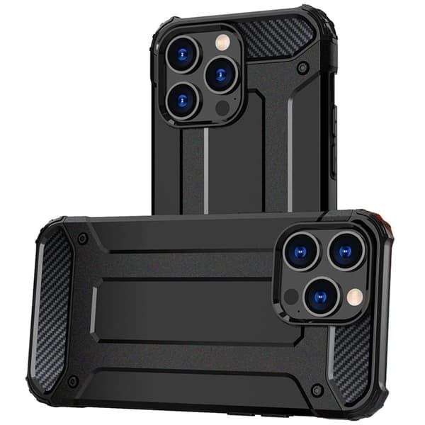 Armor-deksel til iPhone 15 Pro Hybrid Armor - svart