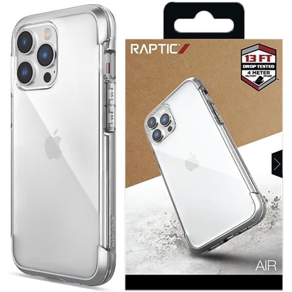 Raptic X-Doria Air Case iPhone 14 Pro-deksel, pansret deksel, sølv