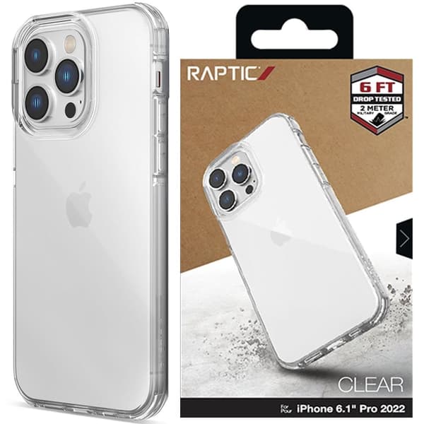 Raptic X-Doria Clear Case iPhone 14 Pro-deksel, pansret gjennomsiktig deksel