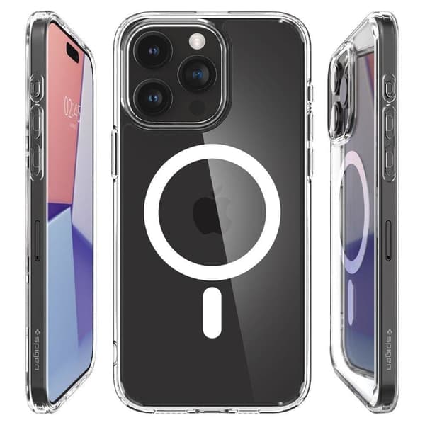 Spigen Crystal Hybrid MagSafe, hvit - iPhone 15 Pro Max