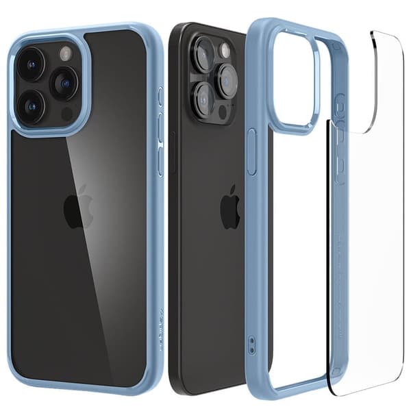 Spigen Crystal Hybrid, mørkeblå - iPhone 15 Plus