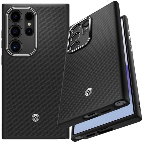 Spigen Enzo Aramid deksel til Samsung Galaxy S24 Ultra - matt svart