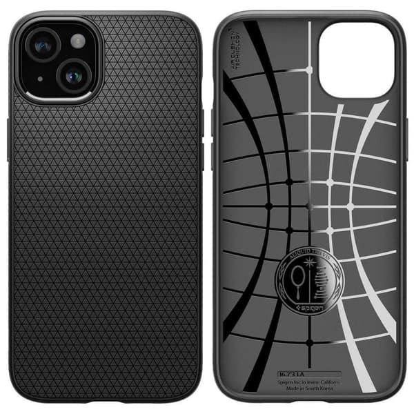 SPIGEN LIQUID AIR IPHONE 15 PLUS MATT SVART