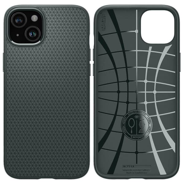 Spigen Liquid Air, dyp grønn - iPhone 15 Plus