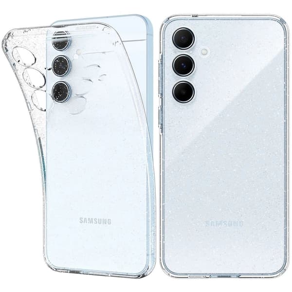 Spigen Liquid Crystal-deksel til Samsung Galaxy A55 5G - gjennomsiktig og glitrende