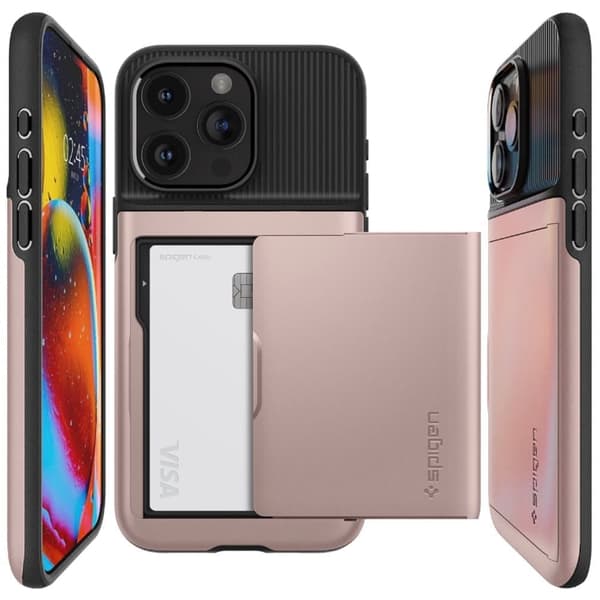 Spigen Slim Armor CS beskyttelsesdeksel til iPhone 15 Pro - rosa