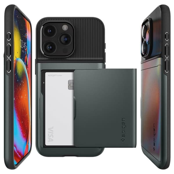 Spigen Slim Armor CS, dyp grønn - iPhone 15 Pro