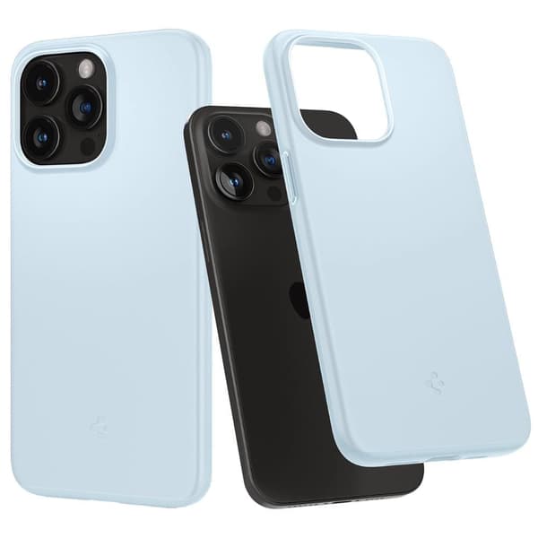 Spigen Thin Fit-deksel til iPhone 15 Pro Max - lyseblå