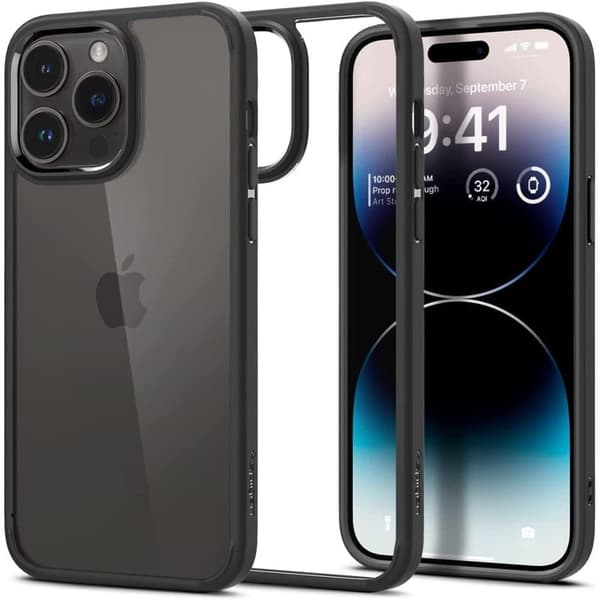 SPIGEN ULTRA HYBRID IPHONE 14 PRO MATT SVART