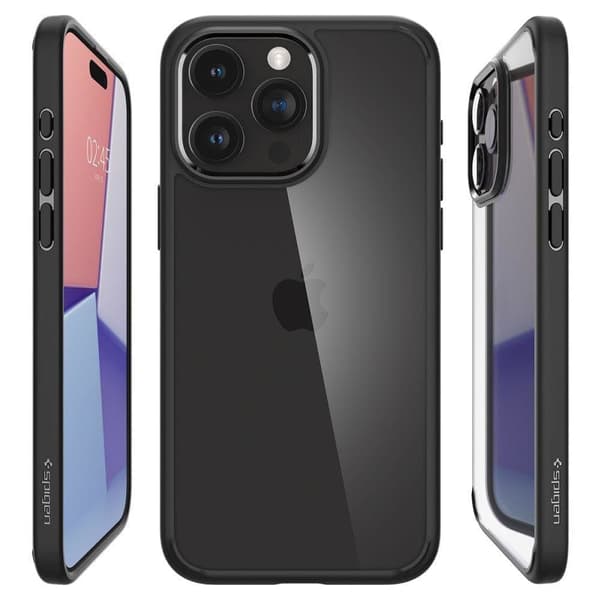 SPIGEN ULTRA HYBRID IPHONE 15 PRO MATT SVART