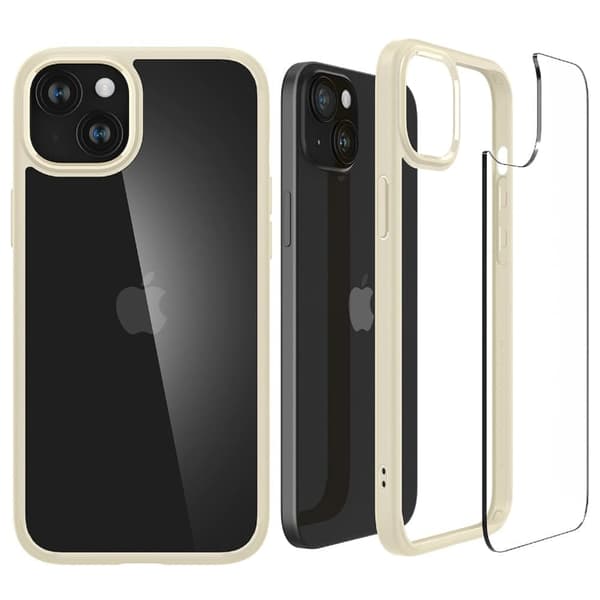 Spigen Ultra Hybrid-deksel til iPhone 15 - beige