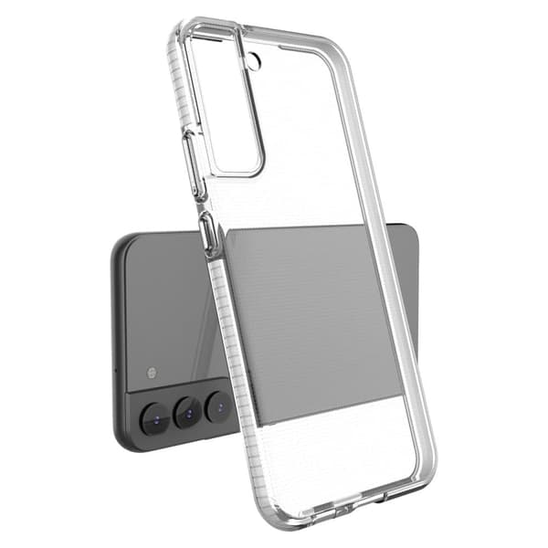 Spring Case beskyttende gel-deksel med fargerik ramme for Samsung Galaxy S22+ (S22 Plus) svart