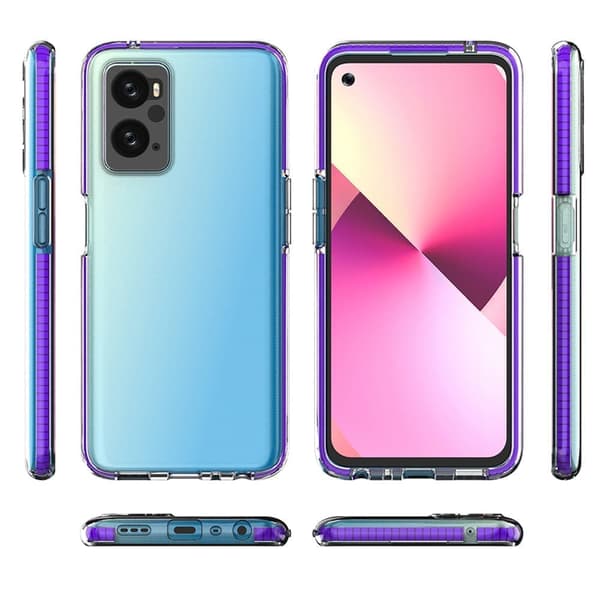 Spring Case Realme 9i, Oppo A36 / A76 / A96 silikondeksel med rosa ramme