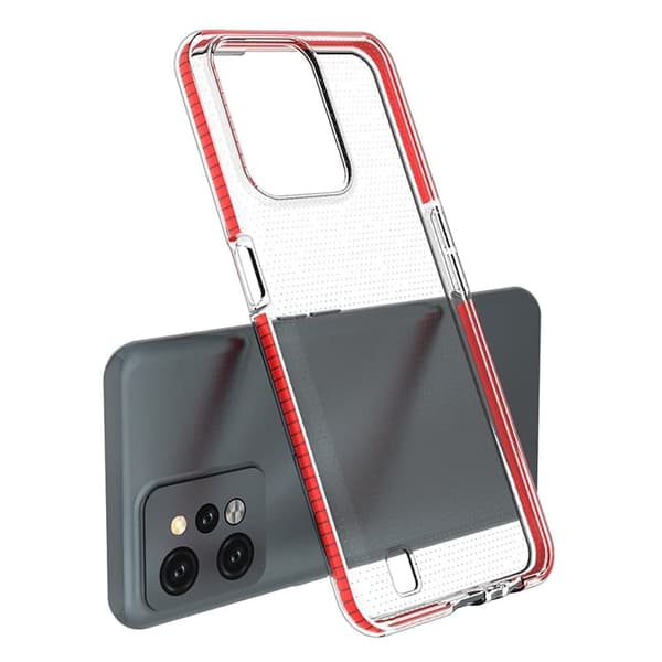 Spring Case Realme C31 silikondeksel med lyseblå ramme