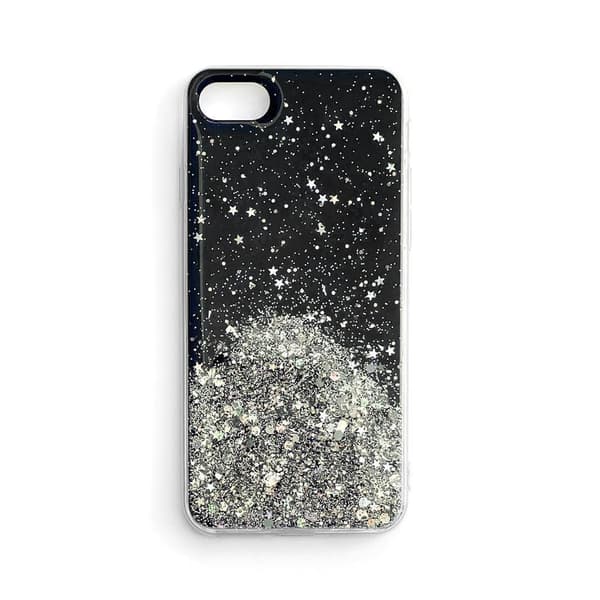 Star Glitter beskyttelsesdeksel til iPhone 13 Pro skinnende glitrende beskyttelsesdeksel, svart