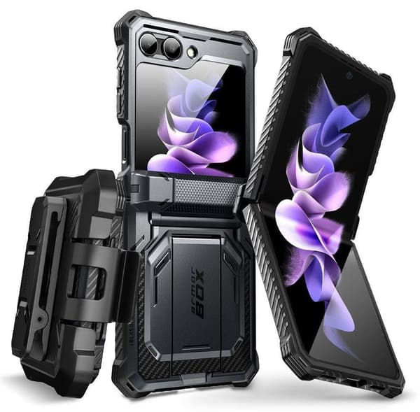 SUPCASE IBLSN ARMORBOX GALAXY FLIP 5 I SVART