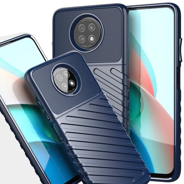 Thunder Case fleksibelt pansret deksel for Xiaomi Redmi Note 9T 5G blå