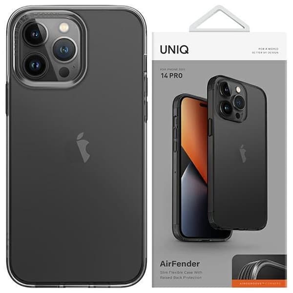 Uniq Air Fender beskyttelsesdeksel til iPhone 14 Pro - tonet grå