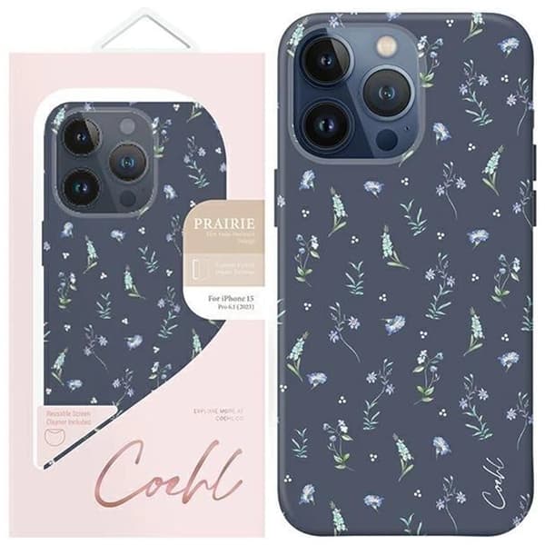 UNIQ Coehl Prairie Beskyttelsesveske til iPhone 15 Pro - Marineblå