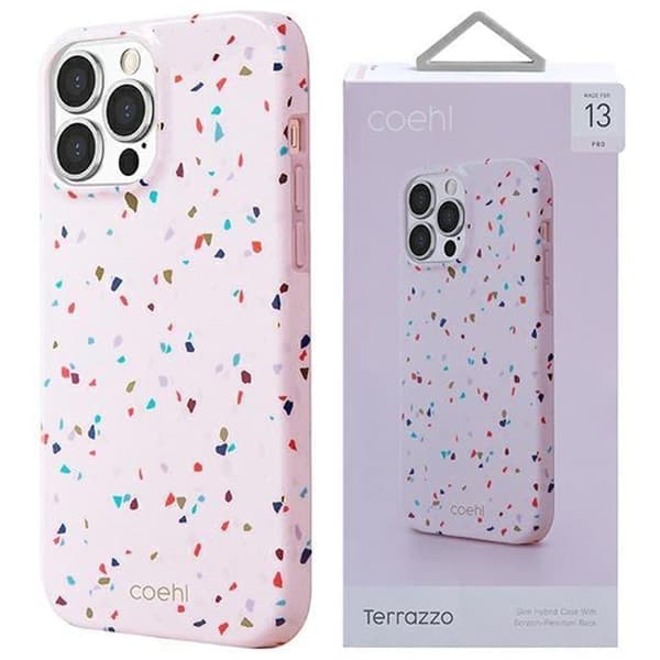 UNIQ Coehl Terrazzo beskyttelsesdeksel iPhone 13 Pro / 13 6.1 rosa/rød rød