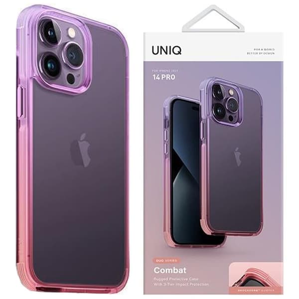 UNIQ Combat Duo-deksel iPhone 14 Pro Max 6.7 lilla-rosa/lilla lavendel