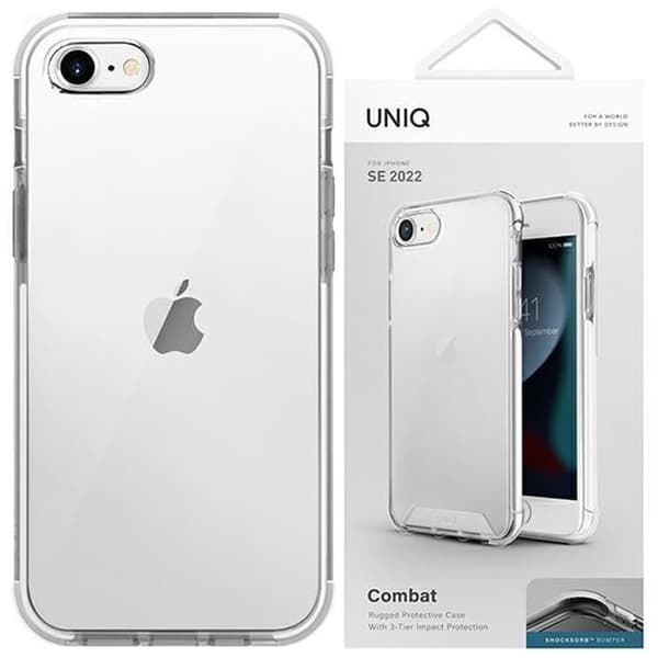 UNIQ Combat beskyttelsesdeksel iPhone SE 2022 / SE 2020 /7/8 hvit/blank hvit