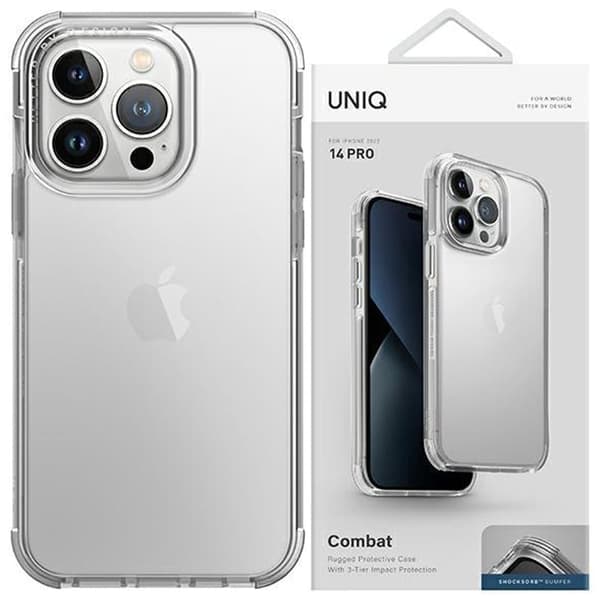 UNIQ Combat iPhone 14 Pro Max 6.7 deksel gjennomsiktig/krystallklart