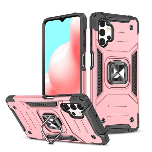 Wozinsky Ring Armor Armored Hybrid Deksel + Magnetisk Holder for Samsung Galaxy A33 5G Rose Gold