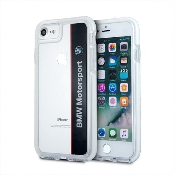 BMW Motorcase deksel til iPhone 7 / 8 / SE 2020 / SE 2022 - gjennomsiktig og svart