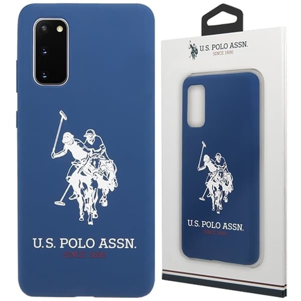 Saken med USA Polo Assn. Silikonkolleksjon for Samsung Galaxy S20+ - marineblå