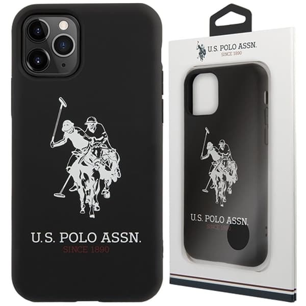 Saken med USA Polo Assn. Silikonkolleksjon for iPhone 11 Pro Max - svart silikonkolleksjon