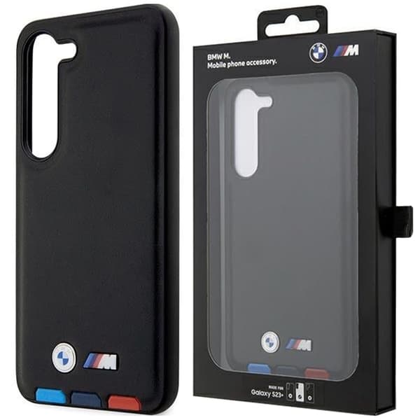 BMW BMHCS23M22PTDK S23+ S916 veske - svart skinnstempel Tricolor