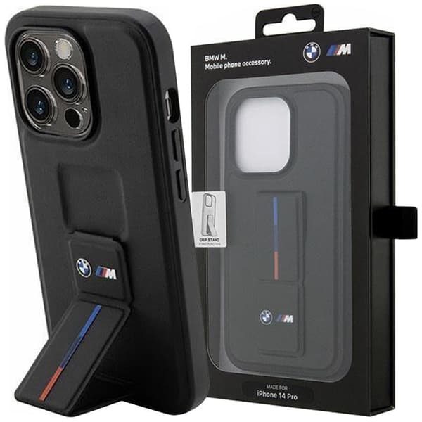 BMW BMHCP14L22GSLK deksel til iPhone 14 Pro - svart Grip Hot Stamp