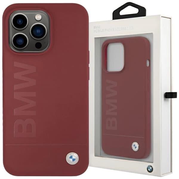 BMW Silicone Big Logo MagSafe beskyttelsesdeksel til iPhone 15 Pro - rød