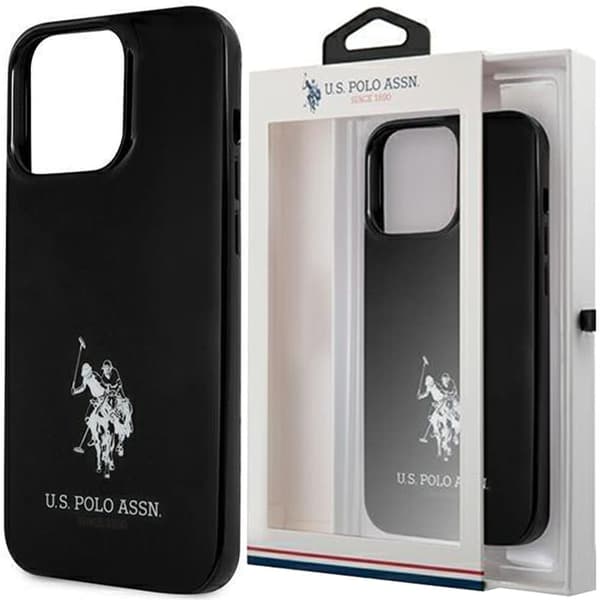 US Polo USHCP13MUMHK iPhone 13 6.1 svart/svart hardt deksel Horses Logo