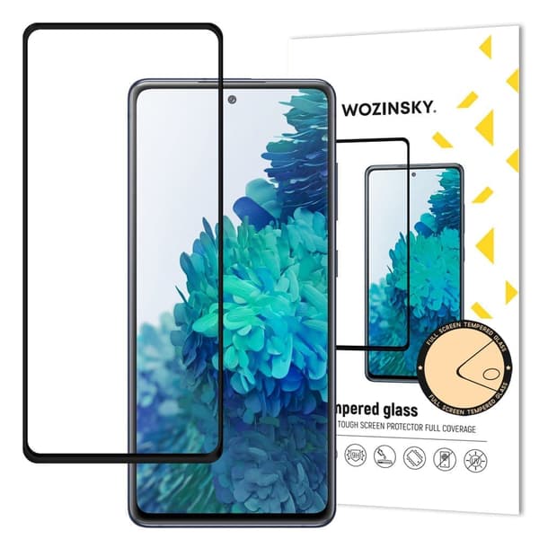 Wozinsky Super Slitesterk Full Lim Herdet Glass Full Skjermbeskytter og Frame Case Friendly for Samsung Galaxy S20 FE Black