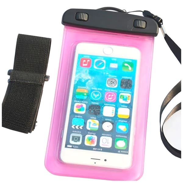 Vanntett veske med PVC-armbånd - Rosa
