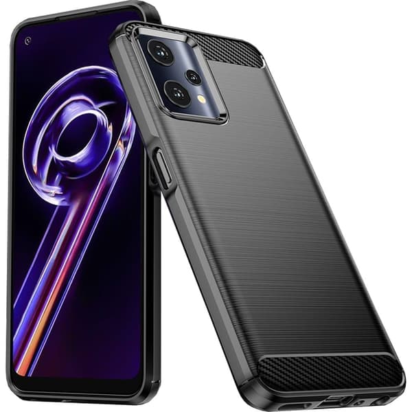 Carbon Case fleksibelt deksel for Realme 9 Pro svart
