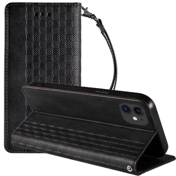 Magnet Strap Case for iPhone 13 beskyttelsesdeksel + svart mini stropp anheng