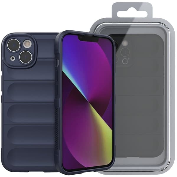 Magic Shield-deksel til iPhone 14 Plus, fleksibelt, pansret deksel, mørkeblått