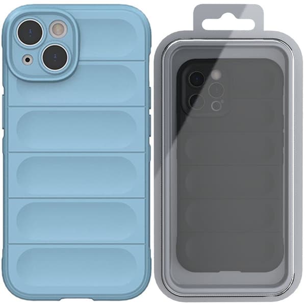 Magic Shield-deksel til iPhone 14 Plus, fleksibelt, pansret deksel, lyseblått
